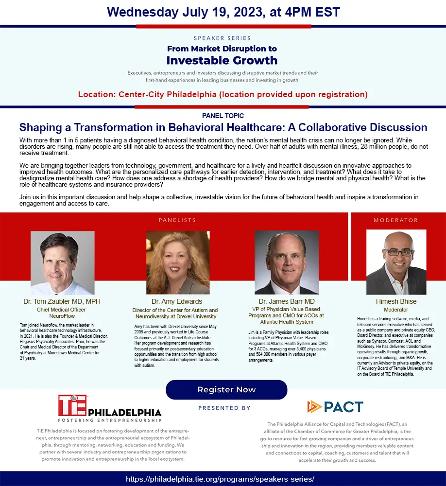 Shaping Transformation in Behavioral Healthcare: A Collaborative Discussion flier